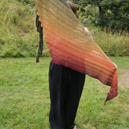 ¤ Sunset Meadow ¤ large crochet shawl
