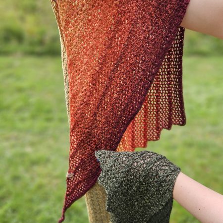 ¤ Sunset Meadow ¤ large crochet shawl