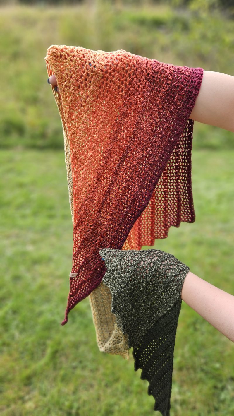 ¤ Sunset Meadow ¤ large crochet shawl