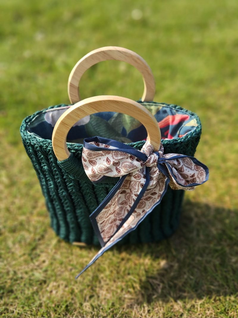 ¤ Emerald Moss ¤ crochet handbag size M