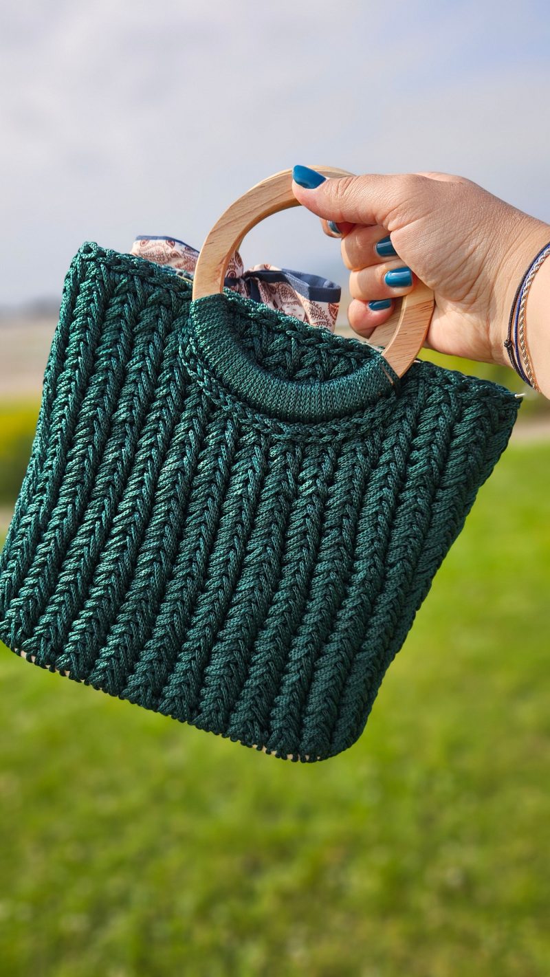 ¤ Emerald Moss ¤ crochet handbag size M