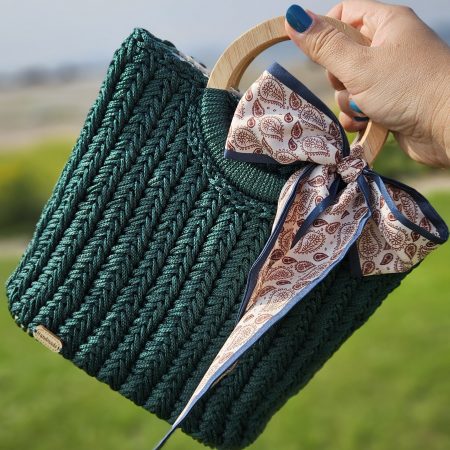¤ Emerald Moss ¤ crochet handbag size M