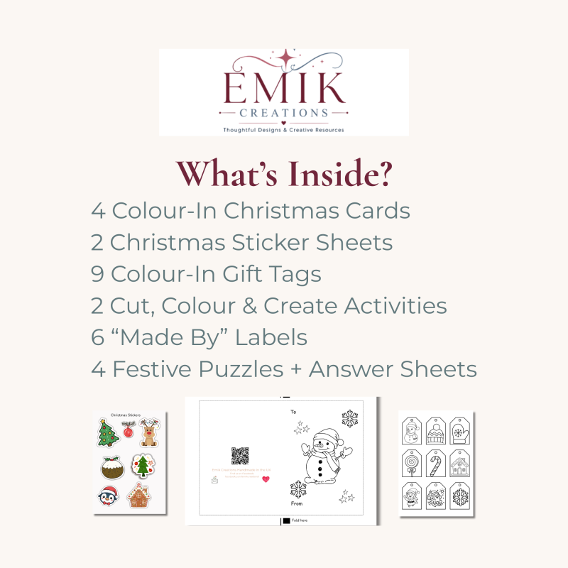 Children’s Christmas Activity & Craft Pack – Printable PDF