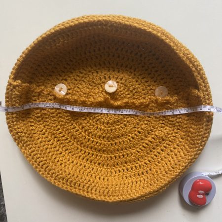 Crochet round removable cushion cover