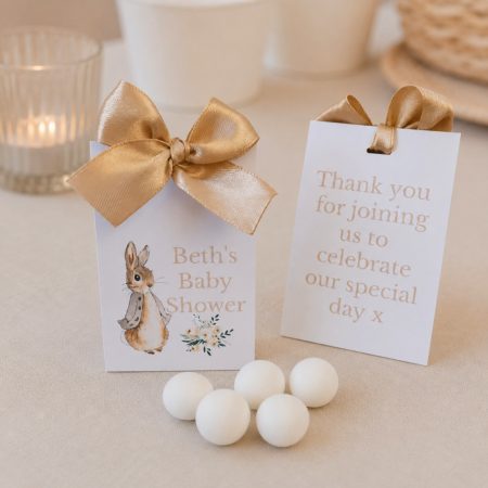 FULLY ASSEMBLED Personalised Baby Shower Favour, Mint Baby Shower Favour,Baby Shower Tealight Favour