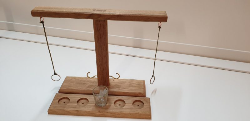 Hand made Ring Toss Game complete with shot glass