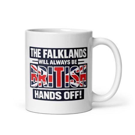 The Falklands British 11oz White Ceramic Mug – Patriotic Union Jack Style
