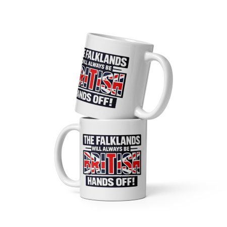 The Falklands British 11oz White Ceramic Mug – Patriotic Union Jack Style