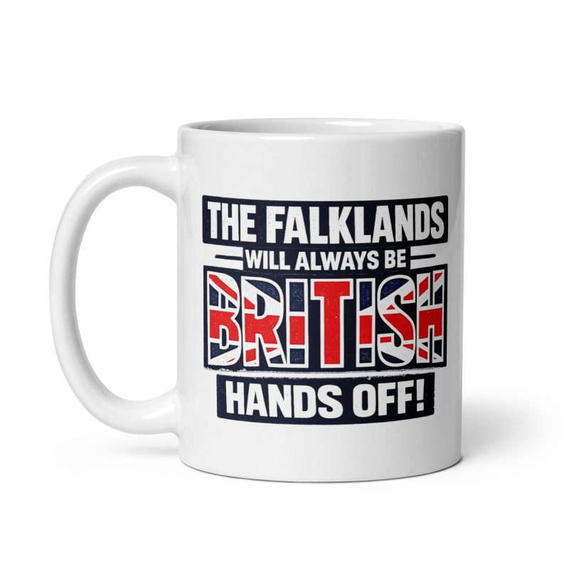 The Falklands British 11oz White Ceramic Mug – Patriotic Union Jack Style