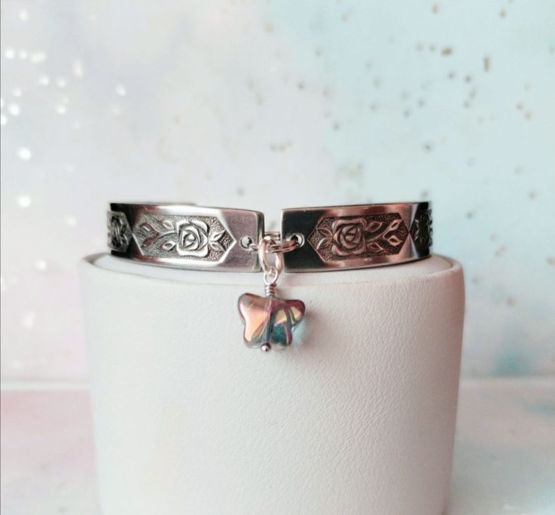 Upcycled Spoon Bracelet with Choice of Charms | Eco-Friendly Gift