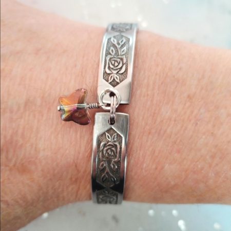 Upcycled Spoon Bracelet with Choice of Charms | Eco-Friendly Gift