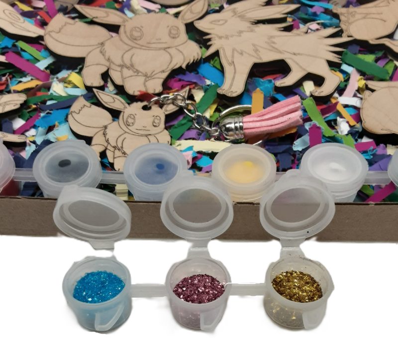 Eevee Evolutions Wooden Paintable Figures - Pokemon Characters - Paint your Own