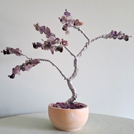 Amethyst Wire Tree, Handmade Gemstone tree topper