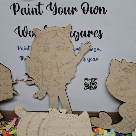 Gabby Dollhouse Paint your Own Craft, Birthday Painting Kit, Party Pack Favours
