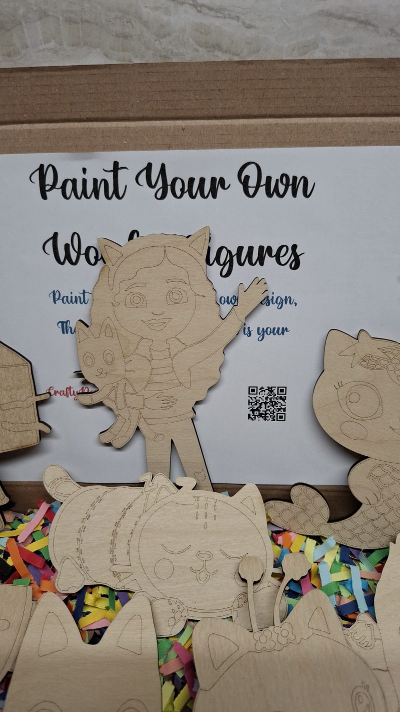 Gabby Dollhouse Paint your Own Craft, Birthday Painting Kit, Party Pack Favours