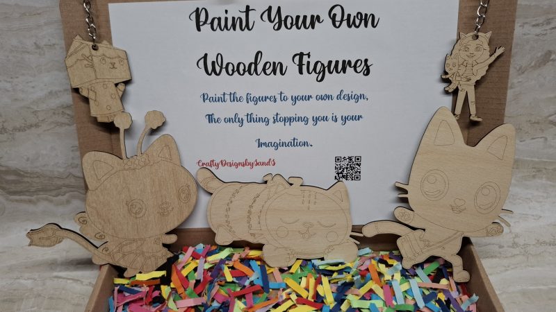 Gabby Dollhouse Paint your Own Craft, Birthday Painting Kit, Party Pack Favours