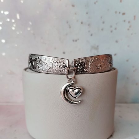 Handmade Floral Spoon Handle Bracelet with Custom Charm Options