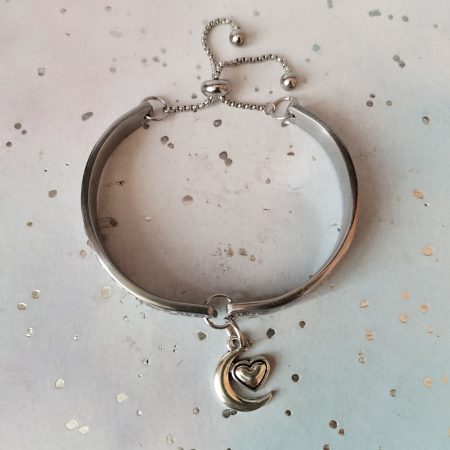 Handmade Floral Spoon Handle Bracelet with Custom Charm Options