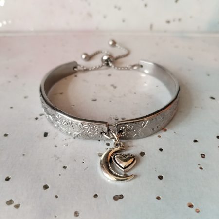 Handmade Floral Spoon Handle Bracelet with Custom Charm Options