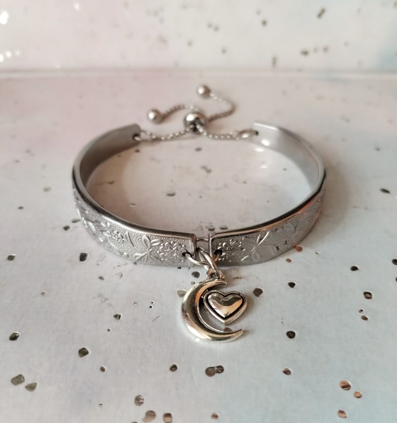 Handmade Floral Spoon Handle Bracelet with Custom Charm Options