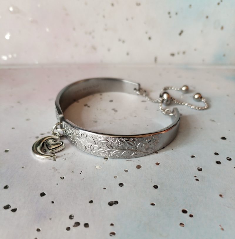 Handmade Floral Spoon Handle Bracelet with Custom Charm Options