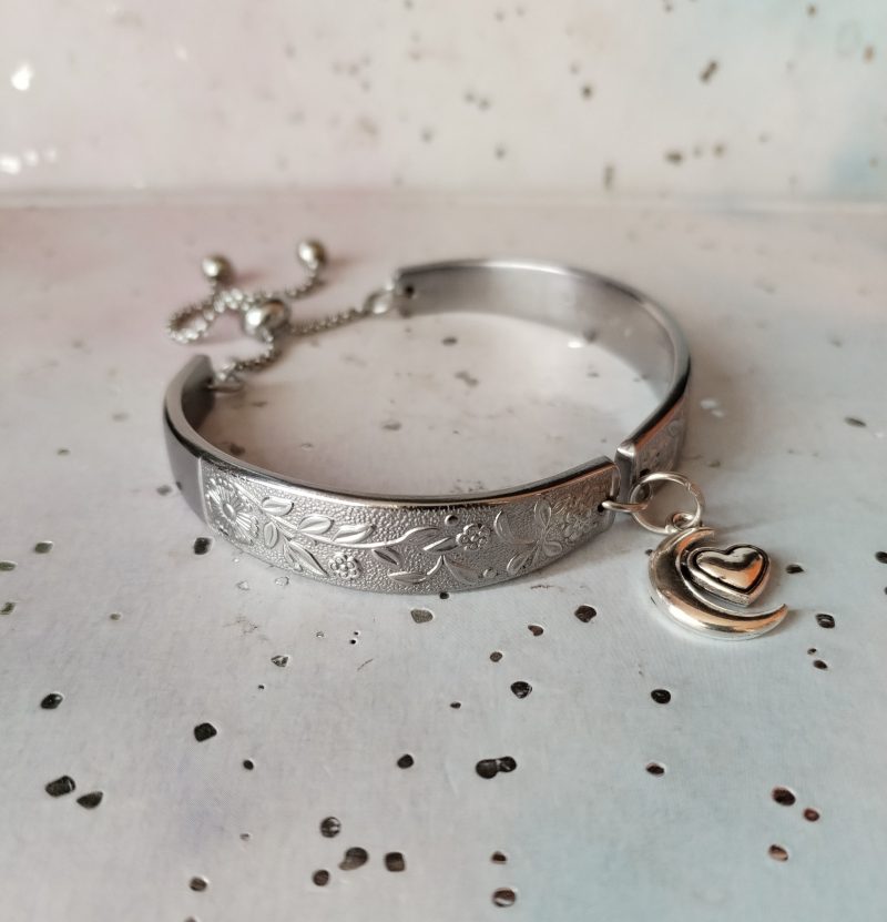 Handmade Floral Spoon Handle Bracelet with Custom Charm Options