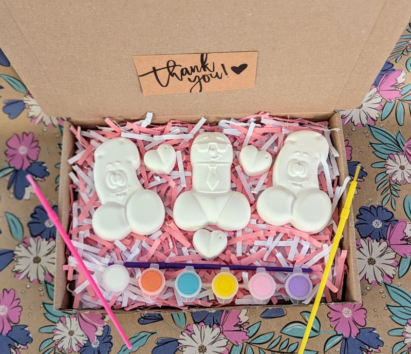 Hen party willy inspired paint set craft kit - Paint you own willy hen party set - Gifts - Painting - Plaster of Paris - Activity set