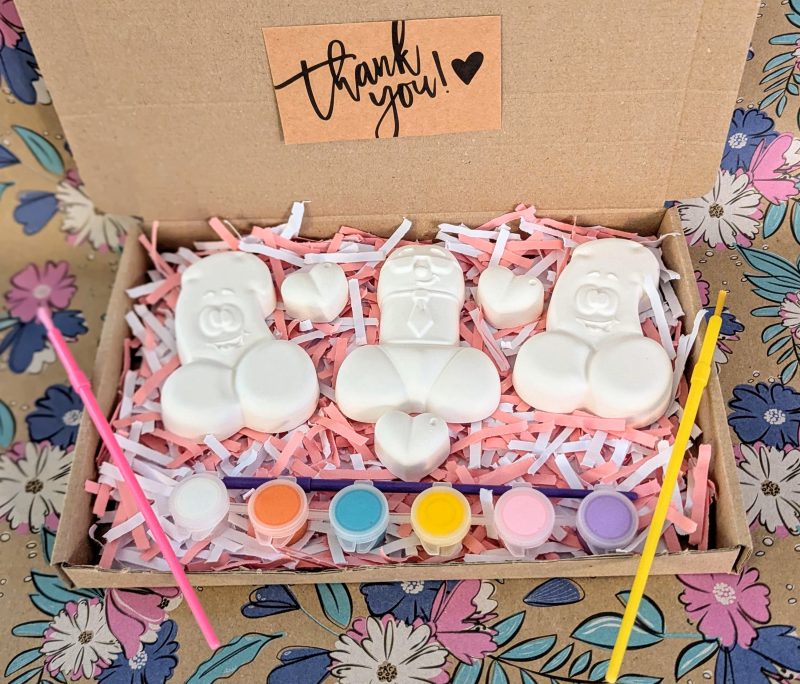 Hen party willy inspired paint set craft kit - Paint you own willy hen party set - Gifts - Painting - Plaster of Paris - Activity set