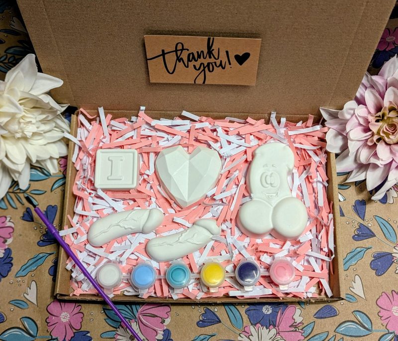 Hen party willy inspired paint set craft kit - Paint you own willy hen party set - Gifts - Painting - Plaster of Paris - Activity set
