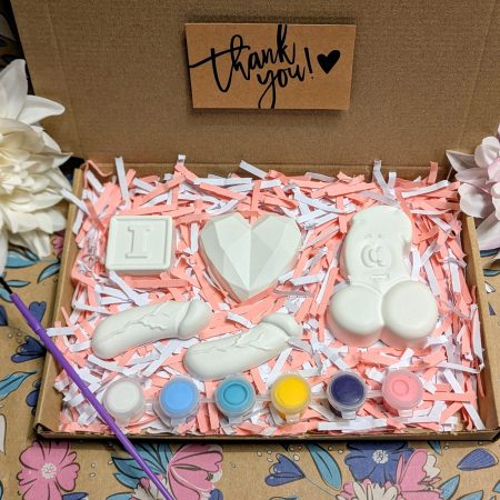 Hen party willy inspired paint set craft kit - Paint you own willy hen party set - Gifts - Painting - Plaster of Paris - Activity set