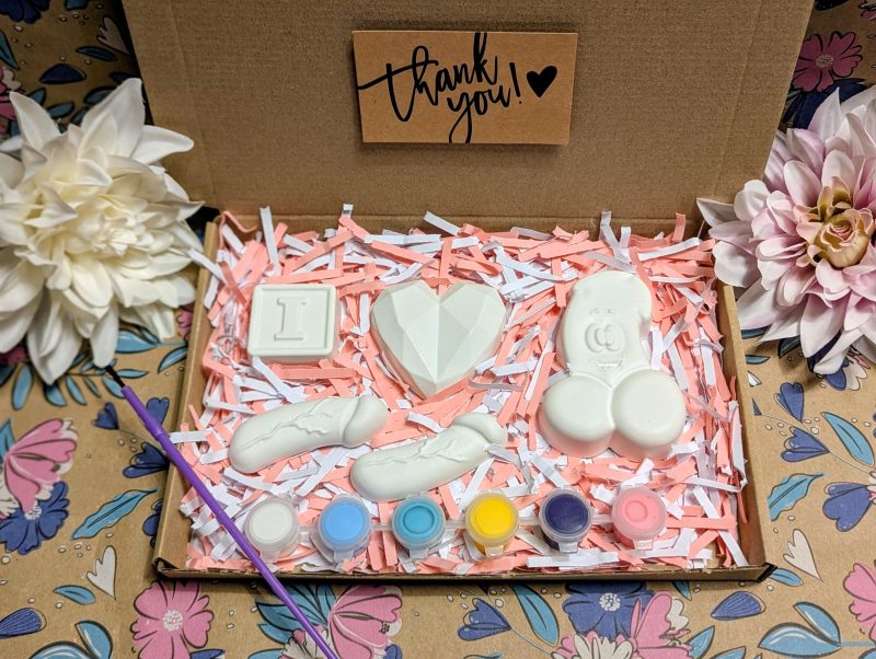 Hen party willy inspired paint set craft kit - Paint you own willy hen party set - Gifts - Painting - Plaster of Paris - Activity set