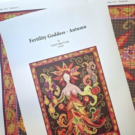 Autumn Goddess Tapestry Kit To Sew Yourself In Easy Counted Cross-stitch