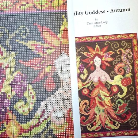 Autumn Goddess Tapestry Kit To Sew Yourself In Easy Counted Cross-stitch