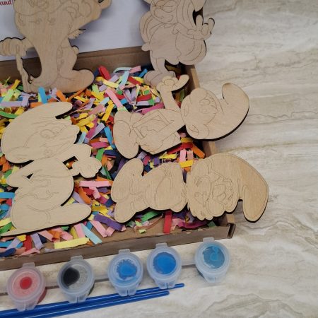 Paint your own Smurf's Craft kit - Holiday Painting Kit - Wooden Figures