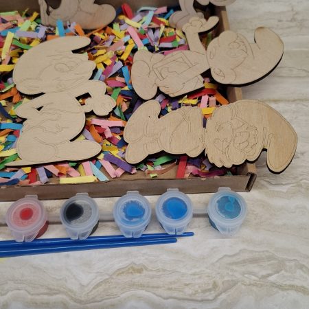 Paint your own Smurf's Craft kit - Holiday Painting Kit - Wooden Figures