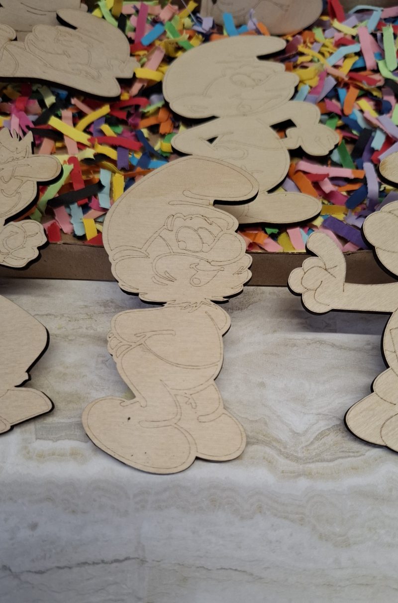 Paint your own Smurf's Craft kit - Holiday Painting Kit - Wooden Figures