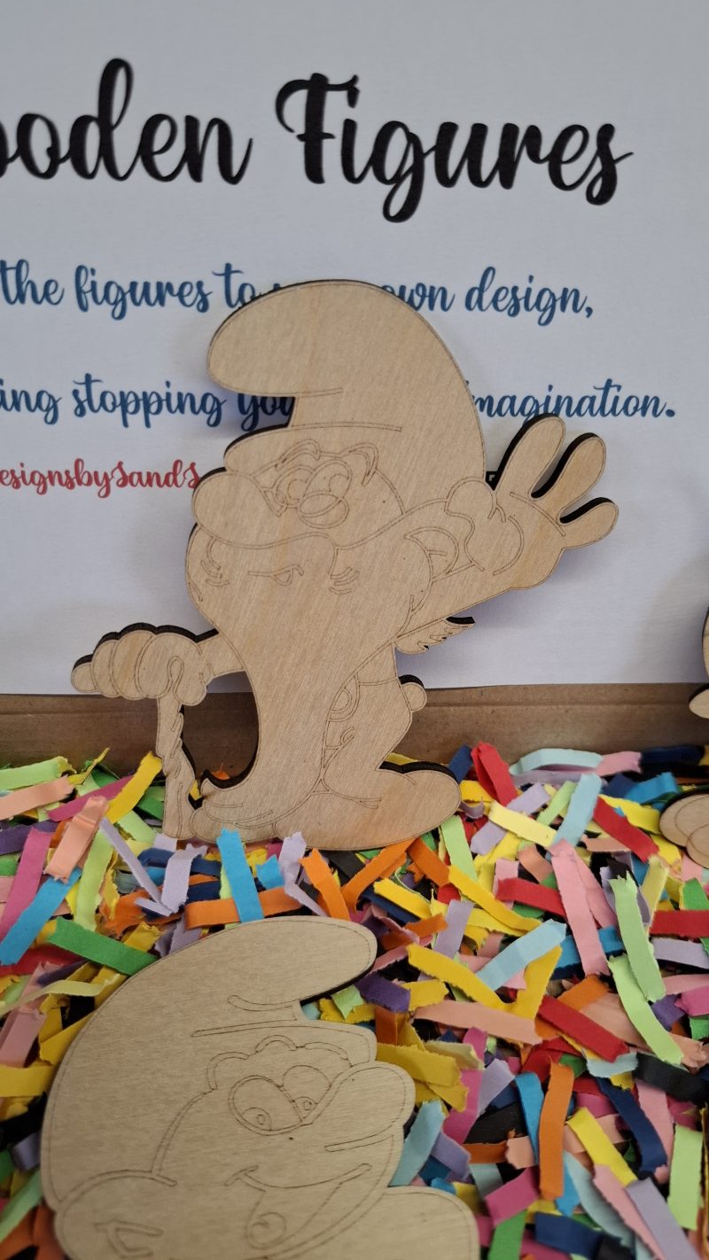 Paint your own Smurf's Craft kit - Holiday Painting Kit - Wooden Figures