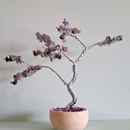 Amethyst Wire Tree, Handmade Gemstone tree topper