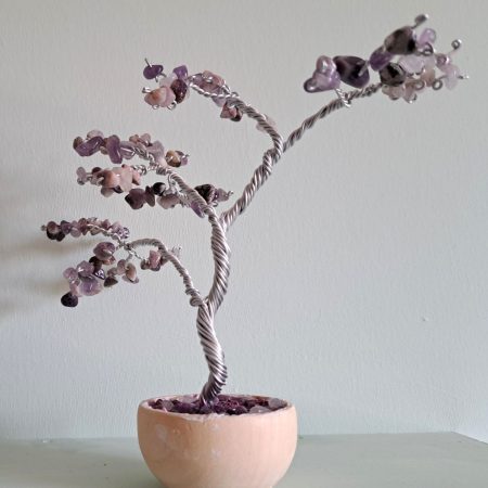 Amethyst Wire Tree, Handmade Gemstone tree topper