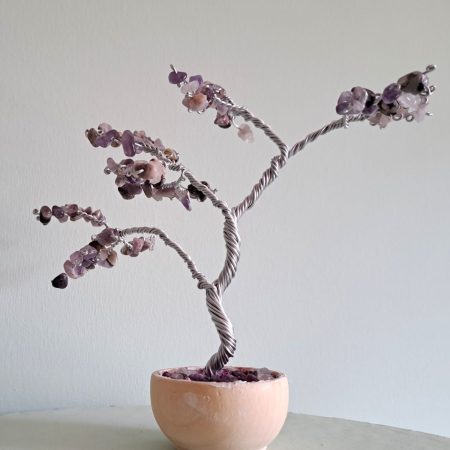 Amethyst Wire Tree, Handmade Gemstone tree topper