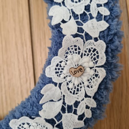 Cornflower blue Yarn Wrapped Wreath