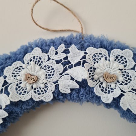 Cornflower blue Yarn Wrapped Wreath