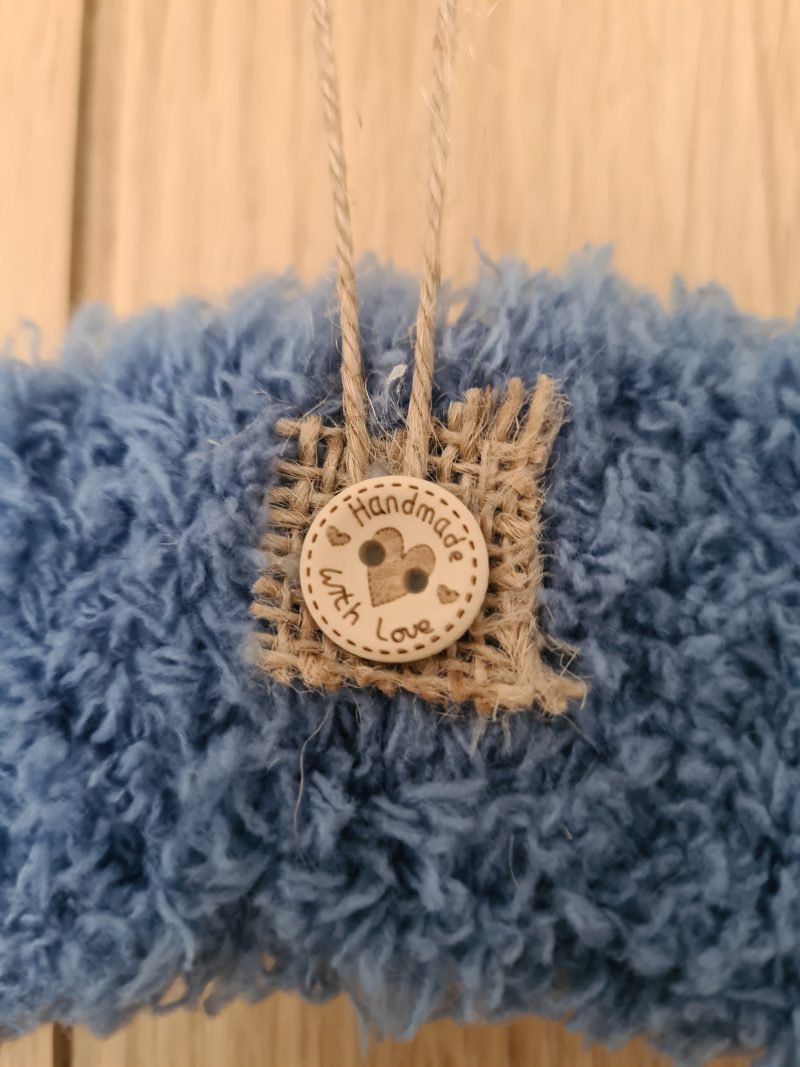Cornflower blue Yarn Wrapped Wreath
