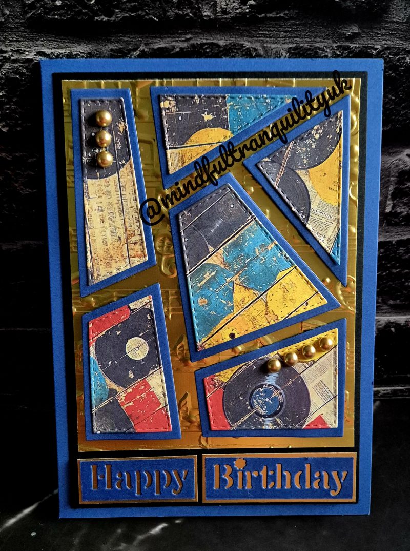 Handmade Vinyl Record Birthday Card | Music Lover Birthday Card | Retro Record Collector Greeting Card | Unique Handmade Birthday Card