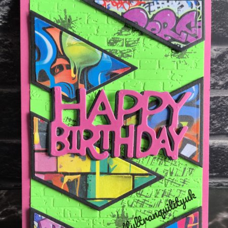Urban Neon Graffiti Birthday Card | Funky Street Art | Bright Colourful Greeting Card