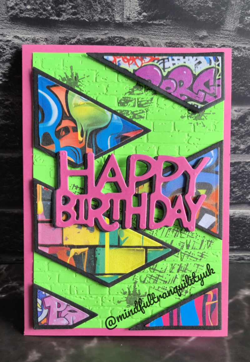 Urban Neon Graffiti Birthday Card | Funky Street Art | Bright Colourful Greeting Card