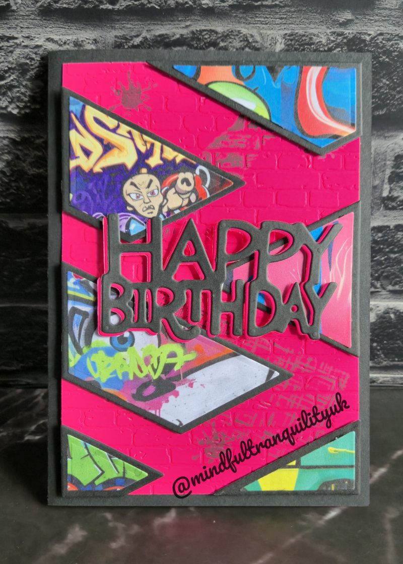 Urban Neon Graffiti Birthday Card | Funky Street Art | Bright Colourful Greeting Card