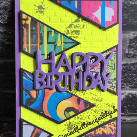 Urban Neon Graffiti Birthday Card | Funky Street Art | Bright Colourful Greeting Card