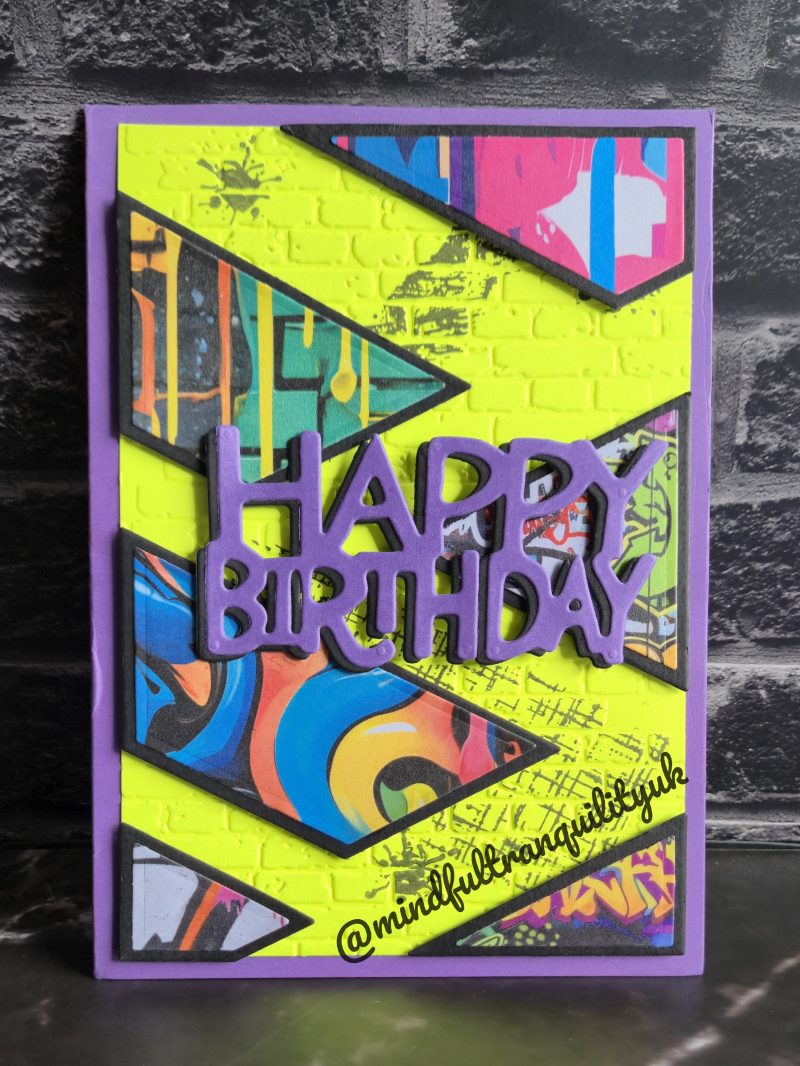 Urban Neon Graffiti Birthday Card | Funky Street Art | Bright Colourful Greeting Card