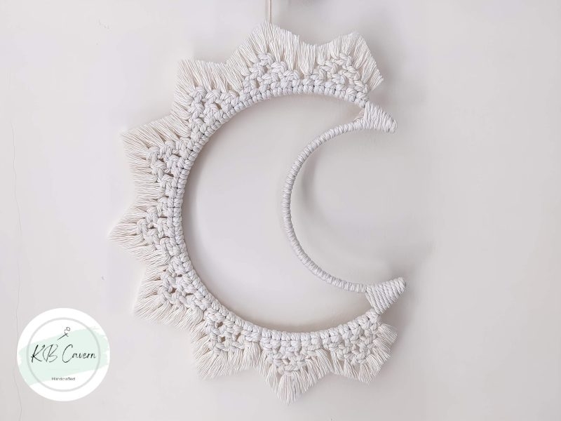 Macrame Moon Wall hanging | Moon Child, Boho Tapestry, Bedroom Decor